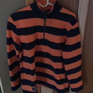 Navy blue and orange Ralph half zip sweatshirt